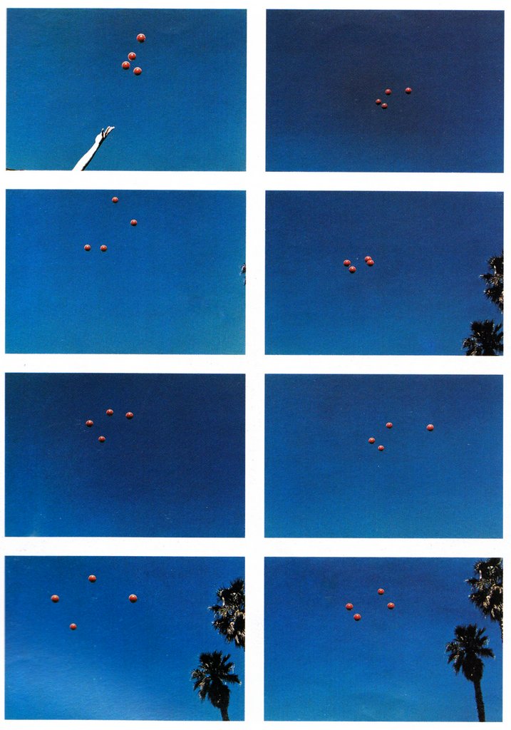 Baldessari "Throwing Four Balls in the Air to Get a Square"